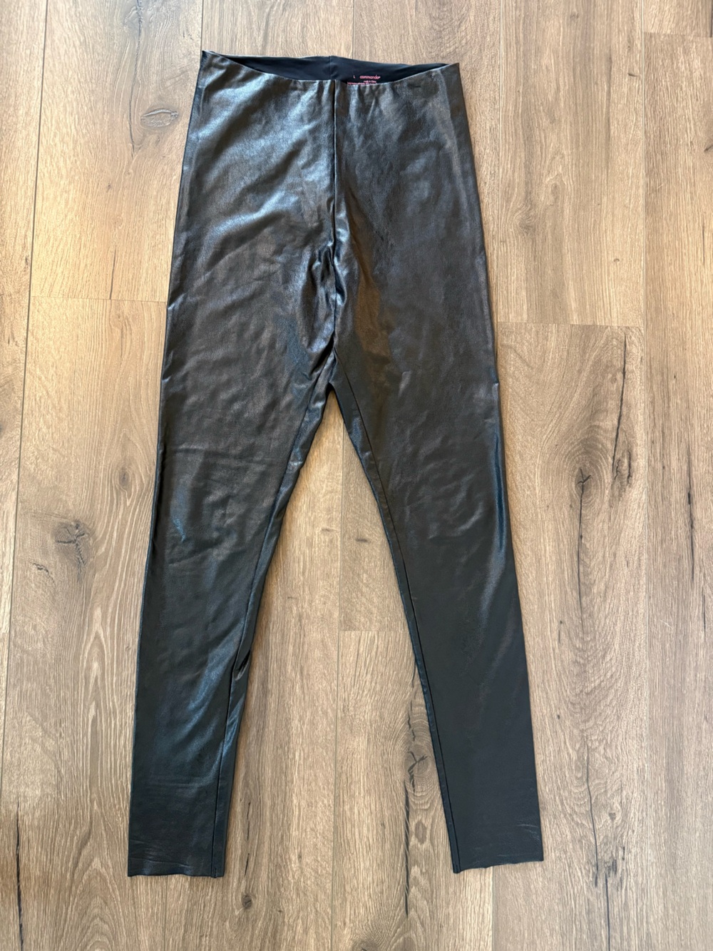 Commando Faux Leather Leggings Black Size Large High Rise